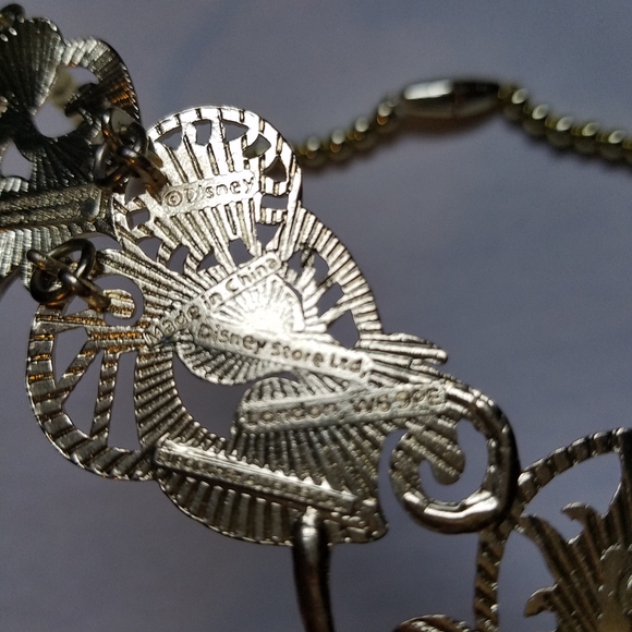 Disney Store Tangled Rapunzel Princess Gold Pink Floral Necklace Girls Plastic - Picture 3 of 9